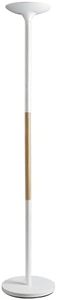 Unilux Pryska Lampadaire LED 40W 4000 Lumens à Variation d’intensité lumineuse 180 x 34cm Blanc/Hêtre