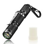 UltraTac K1 Keychain Flashlight with Push Button, 180lm Waterproof AAA LED Flashlight Keychain for EDC, Camping, Hiking, Outdoor Activity and Emergency Use(Black)