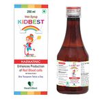 HealthBest Kidbest Iron (Haematinic) Syrup | Zinc | Folic Acid | 200 ML