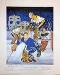 Legends Of The Crease Lithograph - 4 Autographs: Timeless Tribute to Hockey Goalie Greats