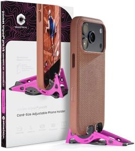 GEOMETRICAL Pocket Tripod PROv2 Universal Kit – Standard Fit Tripod for iPhone & Android, Adjustable Angles – Card-Size, Ultra-Compact Phone Tripod Stand for Photo & Video Creation – Thunder Pink