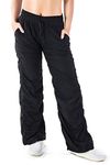 Yogipace Tall Women's UV Protection Water Resistant Lightweight Dance Studio Pants Travel Pant,34",Black,Size L