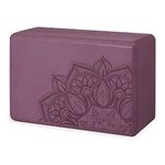 Gaiam Yoga Block - Supportive Latex-Free EVA Foam Soft Non-Slip Surface for Yoga, Pilates, Meditation (Athenian Blush) (05-64086)