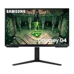 Samsung Odyssey G4B Gaming Monitor LS27BG400EU 27 Inch IPS Panel Full HD Resolution AMD FreeSync Premium G-Sync Compatible 1ms Response Time 240Hz Refresh Rate Black