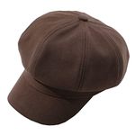 Gajaous Newsboy Hats for Women Visor Peaked Beret Retro Baker Boy Hat Women Newsboy Cap Adjustable for Ladies Coffee