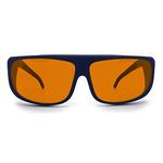 FreeMascot Professional OD 6+ 190nm-490nm Wavelength UV light/Violet & Blue Laser Safety Glasses (Fit Over Frame 5)