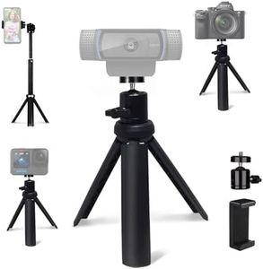 NexiGo Lightweight Mini Tripod for Camera/Phone/Webcam, Extendable Stand, for NexiGo Logitech Webcam C920 C922 C925e C922x C930e C930 C615 Brio and Other Devices with 1/4" Thread