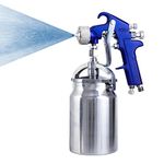 Pindex Air Paint Spray Gun, 1000ml Large Capacity Suction Feed Paint Spray Gun with 3 Nozzles Painting Sprayer for Cars Trucks Furniture Paint Sprayer