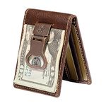 House of Jack Co. Bottle Opener Bifold Money Clip Wallet | Front Pocket Wallet | Novelty Bifold with Money Clip | Full Grain Leather, Brown, One Size, Bifold Money Clip Wallet