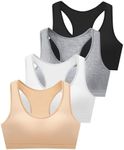 SALIA GIRL Cotton Training Bras for Girls 10-12 Sports Seamless Racerback Training Bralettes with Removable Padding,One Size- 75