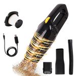 GaxQuly Cordless Vacuum for Home and Car 800W for Dry Vacuuming with USB Rechargeable Wireless Option (MoonBlack)