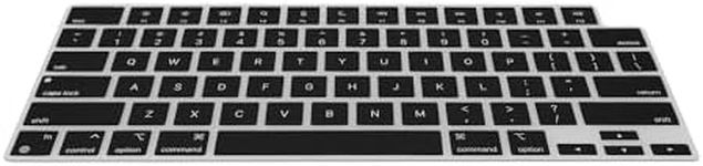 kwmobile Keyboard Cover Compatible with Apple MacBook Air 13.6 M3 2024 A3113 - Keyboard Cover US English QWERTY - Black