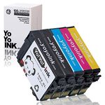 YoYoInk 5-Pack Remanufactured Ink Cartridge Replacement for Epson T802XL 802 XL (2 Black, 1 Cyan, 1 Magenta, 1 Yellow)