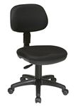 Work Smart Office Star Molded Foam Seat and Back Armless Basic Task Chair, Black