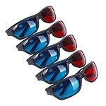 Dciustfhe 5x Red and Blue Anaglyph Dimensional 3D VISION Glasses For TV Movie Game DVD