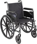 Invacare Tracer SX5 Wheelchair for Adults | Everyday Folding | 18 Inch Seat | Full Arms, Black/Silver Vein