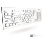 Macally 104 Key Full-Size USB Keyboard with Short-Cut Keys for Mac (MKEYE, White)