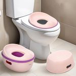 Baybee Baby Potty Training Seat for Kids- Potty Toilet Seat for kids with Removable Tray Kids Baby Potty Seat Chair Baby Toilet Seat for Kids Baby Potty Seat for 1-5 Year Child (Nando Pink)