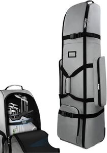 APEXORIGIN Golf Travel Bags for Airlines, Heavy Duty Aviation Luggage with Straps, Soft Foldable Golf Club Travel Covers, 900D Oxford, Universal Size, Grey