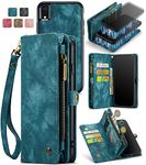 Leather Wallet Case Flip Magnetic Detachable Case Flip Card Slots for iPhone XR