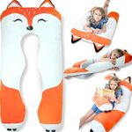 Fox Kids Body Pillow - 47" U-Shape Long Plush Soft Animal Pillow for Toddlers, Sleeping, Reading, ADHD & Special Needs Comfort, Anxiety, Washable Cover, Snuggle Fun Cuddle Pillow for Boys & Girls