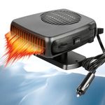 Showvigor Portable Car Heater, 2 in1 Fast Heating Defroster Defogger Demister, Fast Heating and Cooling Fan for Windscreen, 12V Car Heater Fan that Plug into Cigarette Lighter ﻿