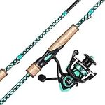 Sougayilang Spinning Rod and Fishing Reel Combo,Ultralight Fast Action 2 Section Fishing Pole with Spinning Reel for Saltwater and Freshwater-18SL