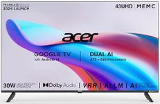 Acer 109 cm (43 inches) I Pro Series 4K Ultra HD LED Smart Google TV AR43UDIGU2875AT (Black)