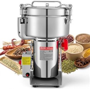 VEVOR Electric Grain Mill Grinder, 3400W 2500G Spice Corn Dry Grinding Machine, 32000RPM High Speed Stainless Steel Pulverizer Powder Machine for Dried Grain Coffee Bean Spice Nut (270° Swing Type)