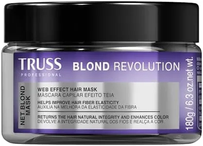 TRUSS Blond Revolution Net Blond Hair Mask - Color-Enhancing Hair Repair Mask to Restore Natural Hair Health, Hair Shine & Vibrancy - Designed with a Web-Effect Formula (6.3 oz)