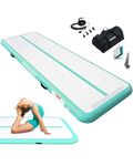 Air Tumbling Track Gymnastics Mat Inflatable, 10ft Gym Tumble Mats 4 Inch Thickness for Home Use/Training/Cheerleading/Yoga/Water Fun with Electric Pump