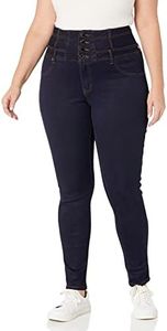 City Chic Women's Apparel Women's City Chic Plus Size Jean Harley CST Sk R, Dark Denim, 16 Plus