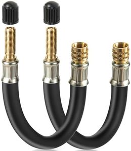2pcs Valve Stem Extenders, Flexible Tire Valve Extender and Tire Valve Extension, Universal Valve Extender for RV, Truck, Car, Motorcycle, Bike, Works as a Presta Valve Extender