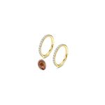 Thunaraz 16G Cartilage Hoop Earrings Surgical Steel Hinger Clicker 6MM/8MM/10MM Helix Hoops Gold 6MM