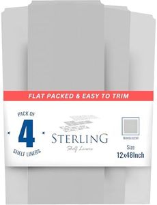 Closet Shelf Liner, Wire Shelf Liners for Closets and Pantry (Set of 4) 12 x 48 inch - Plastic Closet Liners