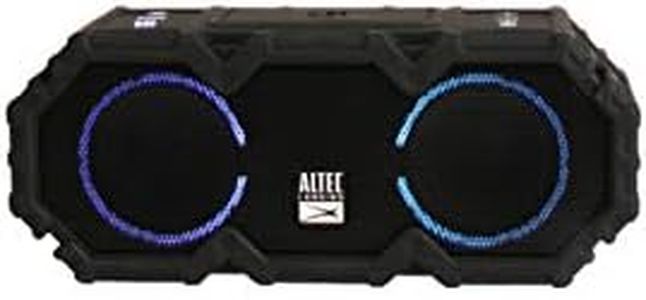 Altec Lansing LifeJacket Jolt - Waterproof Bluetooth Speaker, Durable & Portable Speaker with Qi Wireless Charging and Voice Assistant, Black w/Lights