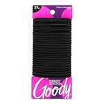 Goody Ouchless Women's Braided Elastic Thick, Black, 27 Count, 4MM for Medium Hair