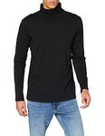 Urban Classics Men's Turtle Neck Ls T Shirt, Black, M UK