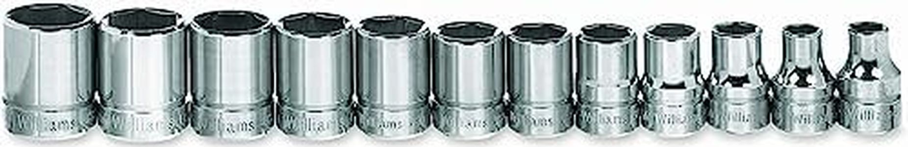 Williams MSB-12HRC 12-Piece 3/8-Inch Drive Metric Shallow 6 Point Socket Set