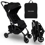 Colugo Compact Stroller+ Lightweight Foldable Travel Stroller for Airplane, Baby Toddlers & Infants with New One-Hand Fold, Reclining Seat, Rain Cover, Carry Backpack & Cup Holder (Black)