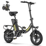 Hidoes Electric Folding Bikes for Adults, 14" Electric Dirt Bike Adult, Ebikes for Adult Men Women, e Bike with Front Shock Absorber, Foldable Fat Tire e-Bike with Throttle Pedal Assist (C5 Bike)