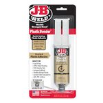 J-B Weld 50133 Plastic Bonder Structural Adhesive Syringe - Dries Tan - 25 ml