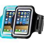 CaseHQ [2Pack] Water Resistant Cell Phone Armband: CaseHQ 5.2 '' Case for iPhone X,8,7,6,6S,SE,5,5C,5S,Galaxy S5, Google Pixel- Adjustable Reflective Velcro running Workout Gym Band,Key Holder-Black+blue