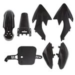 Motorcycle Plastic Fairing Body Work Kit Set 7 piece Replacement for Honda XR50 CRF50 SDG SSR 107cc 125cc Dirt Pit Bike Black