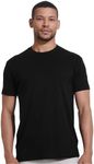 True Classic 1 Pack, Black, Men's Short Sleeve Crew Neck T-Shirt, Large