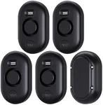 5 Pack WD60 Water Leak Detectors for Home, 100dB Water Sensor Alarm for Basement, Leakage Detection Device for Pipe/Drain/Under Sink Drip, Floor Flood in Bathroom/Kitchen/Toilet/Laundry Room, Black