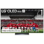 LG 65-Inch C6 OLED evo AI 4K Smart TV – α11 AI Processor Gen3, Hyper Radiant, Ultimate Brightness, Up to 165Hz Refresh Rate, G-SYNC, FreeSync, Dolby Vision/Atmos, webOS, (OLED65C6PUA, 2026)