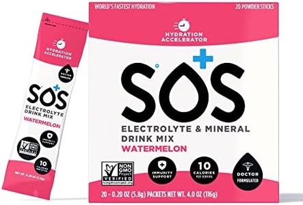 SOS Hydration Electrolyte Hydration Powder Mix, Watermelon, 5g - Pack of 20