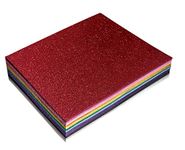 Better Office Products 36 Pack Glitter Foam Sheets, 9 x 12 Inch, Assorted 12 Colors, for Arts and Crafts, 36 Sheets