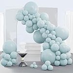 PartyWoo Pale Aqua Balloons, 140 pc